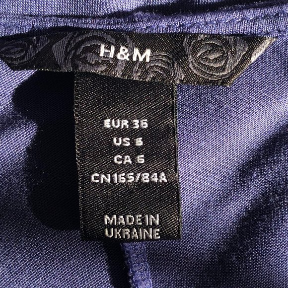 H&M 3/4 Sleeve Dress in Stormy Blue Size 6 - Picture 6 of 8